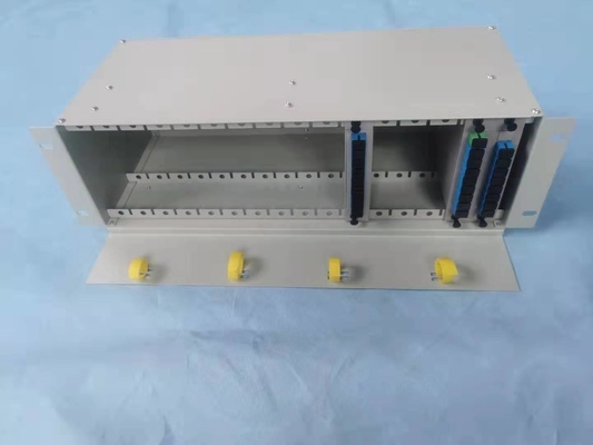 4U 19 &quot;Rac Mount Fibra Óptica Cabinet Splitter para 1x2 1x4 1x8 Tecnologia Avançada