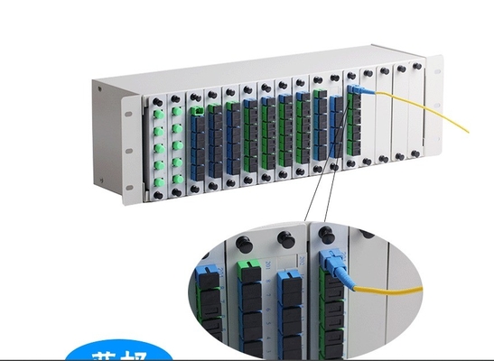 1x2 1x4 1x8 16 Slots Fibra Óptica PLC LGX Splitter Chassis para 3U 19 &quot;Rack Mount