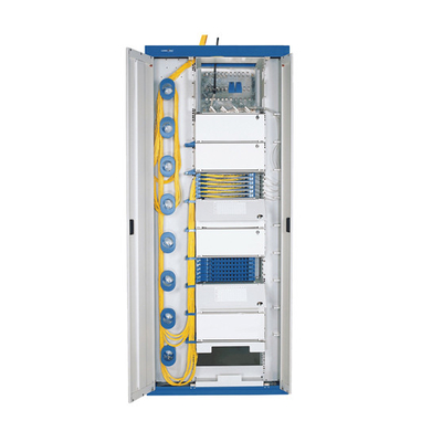 Caixa de terminais de fibra óptica exterior para 96 144 288 cabo de fibra em Cross Connect Cabinet