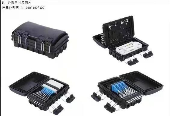 6 Port Horizontal Fibra Óptica para sistema de montagem aérea/enterramento direto/ducto