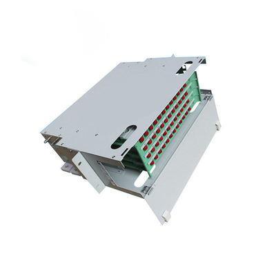 Cabos de embraiagem de fibra óptica de plástico ODF com bandeja de carga completa de 48 portas e adaptadores SC/UPC