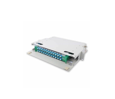 FTTX ODF Quadro de distribuição óptica 19 polegadas Rack montado 24 núcleo para conexões FTTX