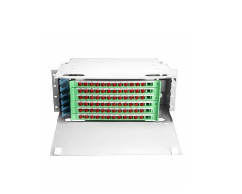 FTTX ODF Quadro de distribuição óptica 19 polegadas Rack montado 24 núcleo para conexões FTTX