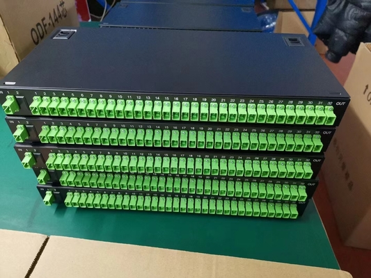 SM/MM/OM3 Fibra Tipo 2x4 Splitter Óptico 2x32 PLC para 19 polegadas Rack Mount Fiber Splitter