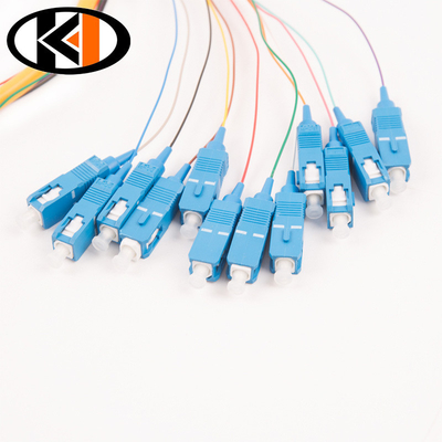 1.5m SC/UPC ou SC/APC Pigtail de fibra óptica de núcleo único com perda de inserção ≤ 0,3 dB