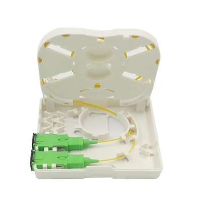 Caixa de painel de tomada de fibra óptica FTTH mini montada na parede com 2 portas e SC/APC Pigtail