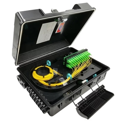 Mini PLC Splitter Fiber Distribution Box 32/48 Core ABS NAP IP68 2PCS 1X16 ou 48 Adaptador