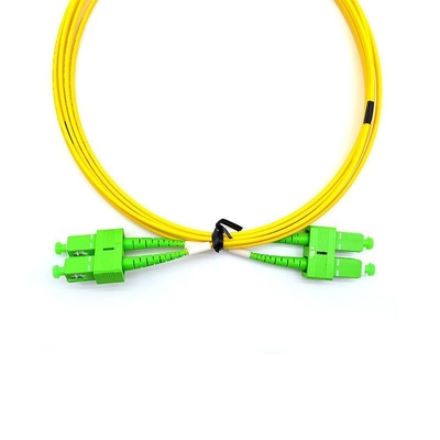 Modo único 9/125 Duplex SC/UPC-SC/UPC Cordão de Ligação de Fibra Óptica para Telecomunicações