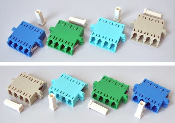 Adaptador de fibra óptica FTTH LC Quad Flange Coupler 4 LC para 40 a 85 Temp Compatibilidade