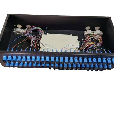 PLC Splitter 1U 19&quot; 24 Port SC/APC 1 24 Splitter de fibra óptica para rede LAN sem fio