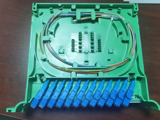 12 Core Small Splice Tray para FTTX ODB NAP FTTH Plastic Fiber Optic Splice Cable Tray
