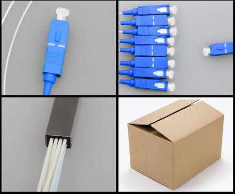 1260-1650 nm comprimento de onda operacional Fibra óptica PLC Splitter 1x9 para rede desequilibrada