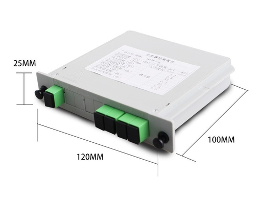 3G Network PLC Splitter 1x4 SC UPC com comprimento de onda operacional 1260-1650nm em FTTH Box