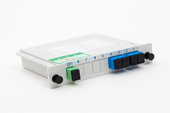 3G Network PLC Splitter 1x4 SC UPC com comprimento de onda operacional 1260-1650nm em FTTH Box