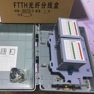 Telecomunicações FTTH Fiber 72 Core/64 Core Terminal Box com LGX Splitter ou Mini Type PLC Splitter