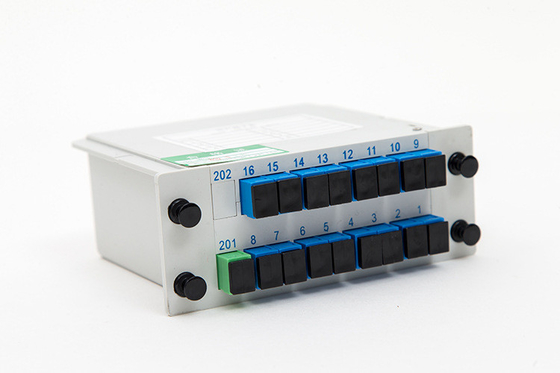 Fibra de transmissão de sinal PLC Splitter 1x16 LGX SC APC UPC para solução de poupança de espaço