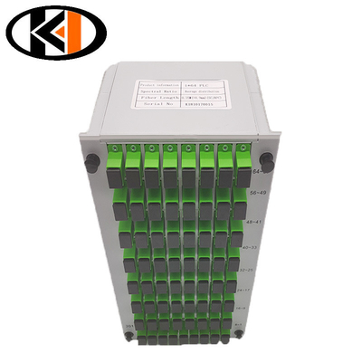 Perda de retorno dB ≥50 Fibra Óptica Splitter Cassette PLC 1x64 SC UPC para desempenho