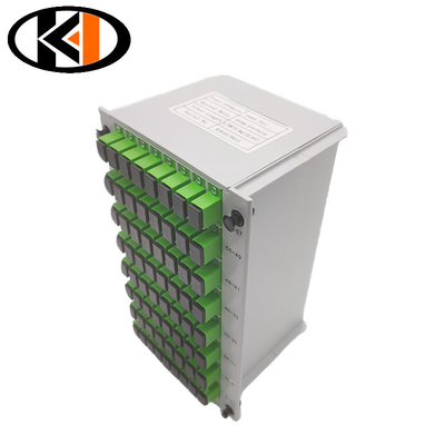 Perda de retorno dB ≥50 Fibra Óptica Splitter Cassette PLC 1x64 SC UPC para desempenho