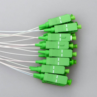 1x8 divisor de fibra óptica em fechamento de tubo inoxidável para comprimento de onda operacional de 1260-1650 nm
