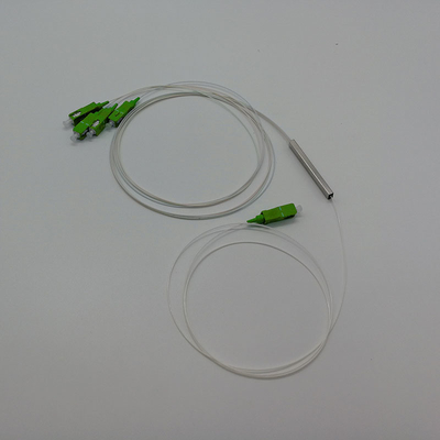 Telecomunicações PLC Splitter 1 2 Mini Fibra Óptica Fibra de aço Conector de tubo de diferencial