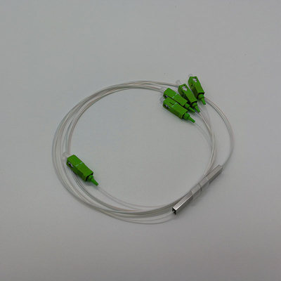 Telecomunicações PLC Splitter 1 2 Mini Fibra Óptica Fibra de aço Conector de tubo de diferencial