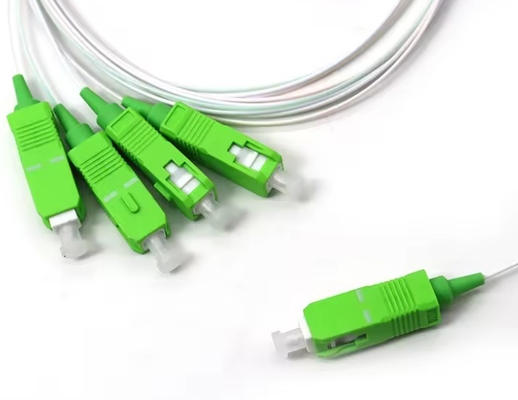 Conector SC/APC Tubo de aço de fibra óptica 1x4 PLC Splitter para comprimento de onda 1260-1650nm