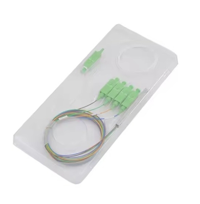 Conector SC/APC Tubo de aço de fibra óptica 1x4 PLC Splitter para comprimento de onda 1260-1650nm