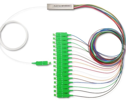 FTTH Micro Tubos de Aço Tipo 1x16 SC APC Fibra Ótica Plc Splitter para FAT e FTD