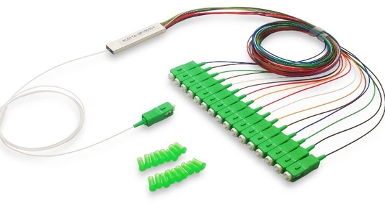 FTTH Micro Tubos de Aço Tipo 1x16 SC APC Fibra Ótica Plc Splitter para FAT e FTD