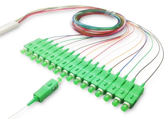 FTTH Micro Tubos de Aço Tipo 1x16 SC APC Fibra Ótica Plc Splitter para FAT e FTD